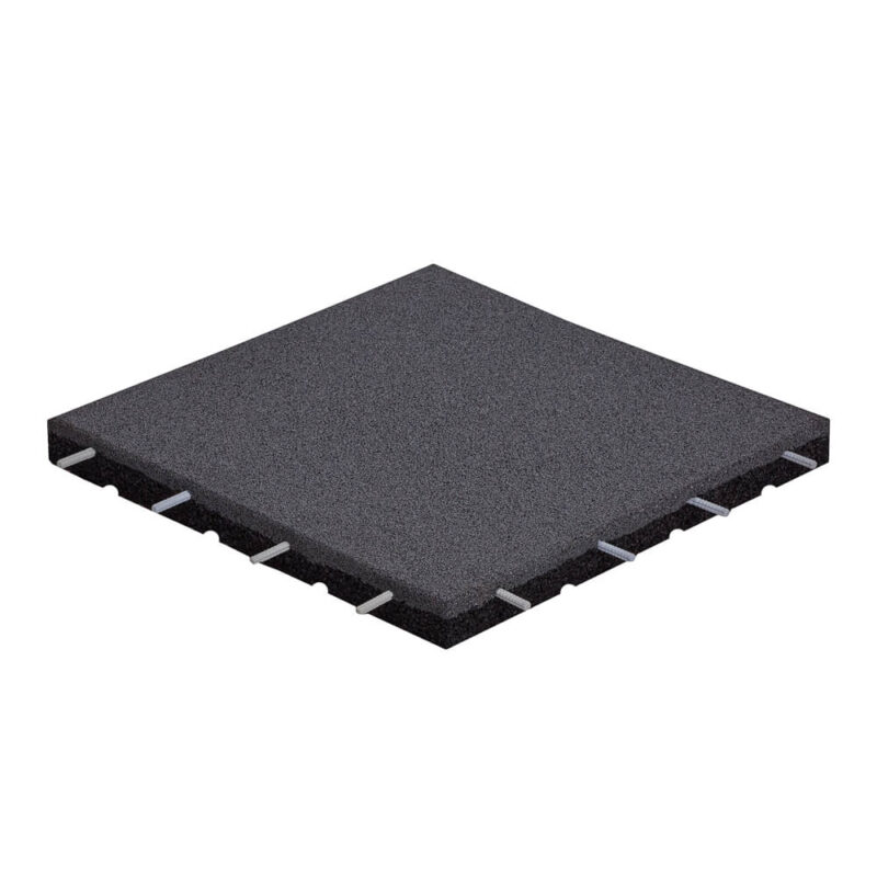 PLAYGROUND RUBBER PLATE 50X50CM THICKNESS 35MM GREY