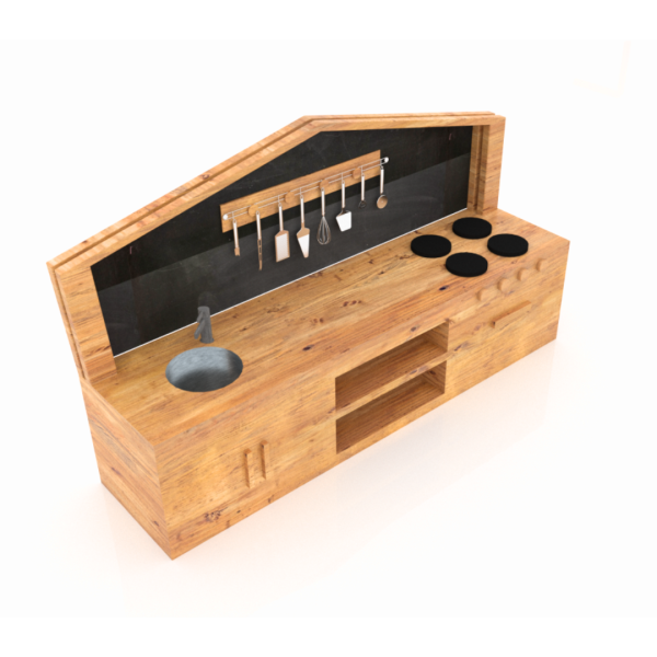 MUD KITCHEN WITH BOARD 200CM