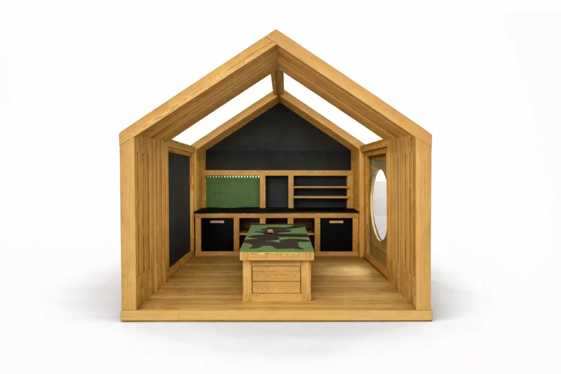 Domek XXL „Warsztat Samochodowy” – Drewniany Garaż Modułowy dla Dzieci