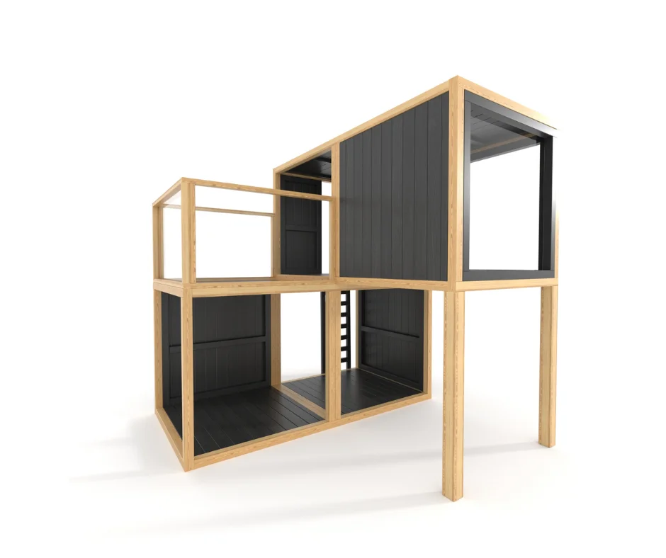 EDWARD LOFT – a modern modular playground and two-story children's playhouse - Image 3