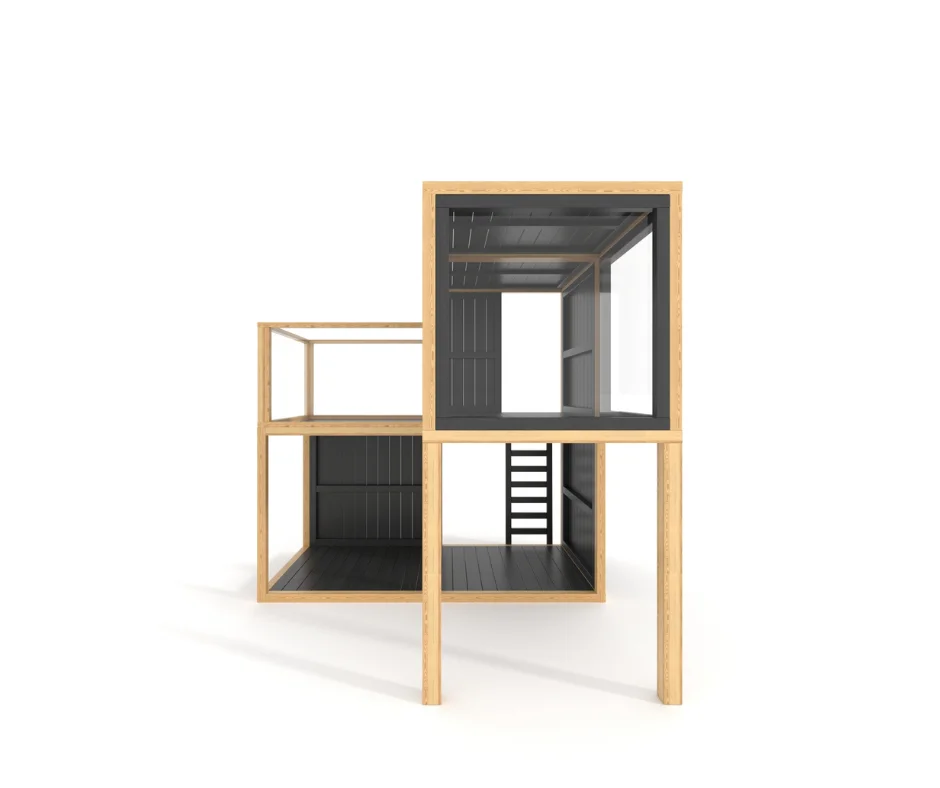 EDWARD LOFT – a modern modular playground and two-story children's playhouse - Image 2